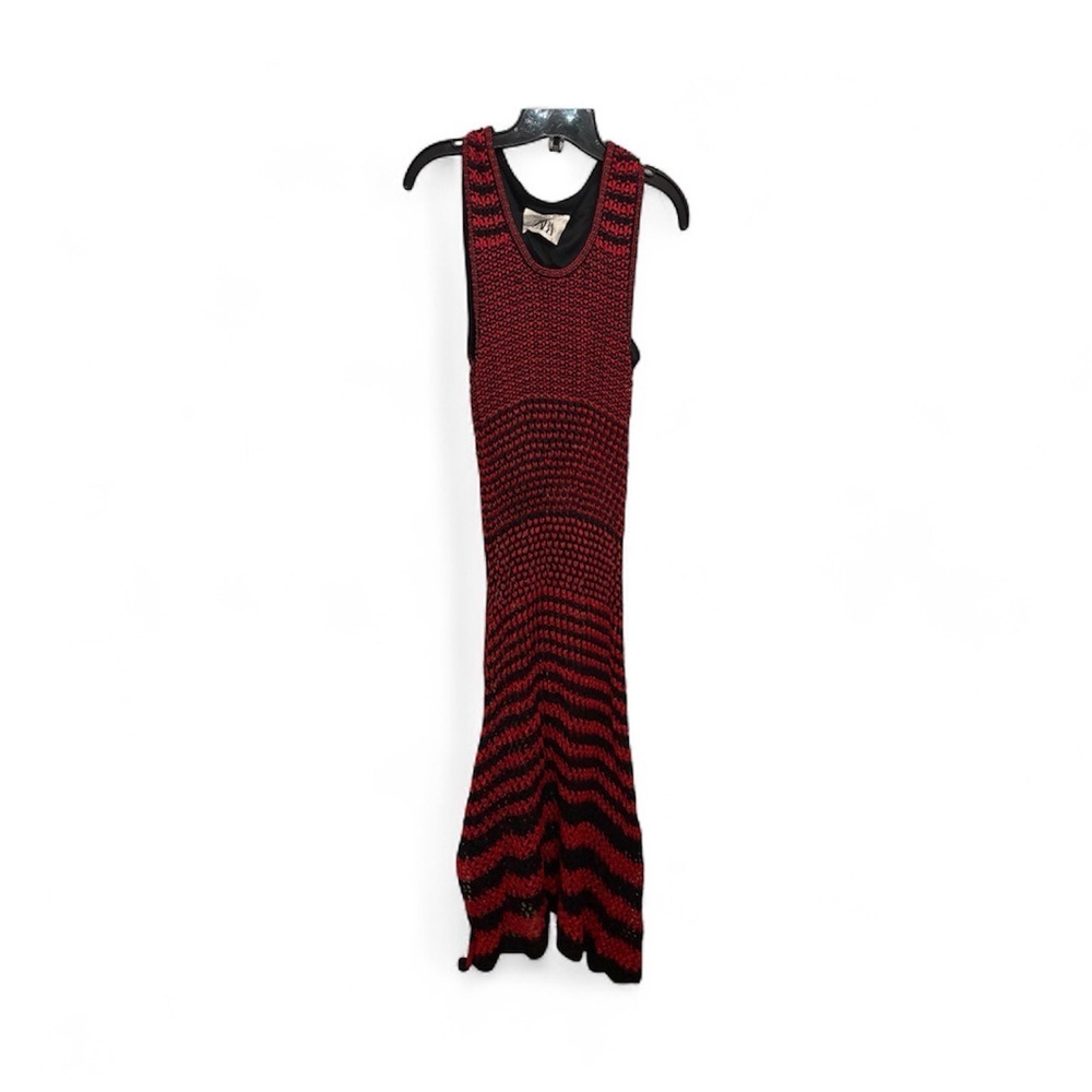 Zara Red and Black Maxi Dress
